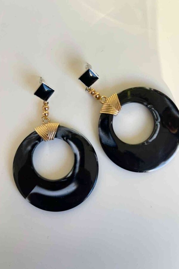 Σκουλαρίκια μαύρα στρογγυλά!