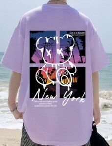 Μπλούζα Ανδρική Oversize Μώβ