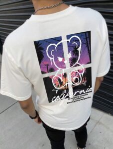 T-Shirt Ανδρικό Oversize Panda Λευκό