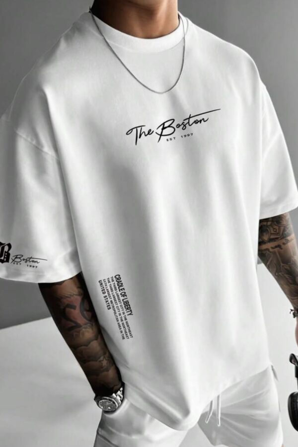 T-Shirt Ανδρικό Oversized The Boston Λευκό