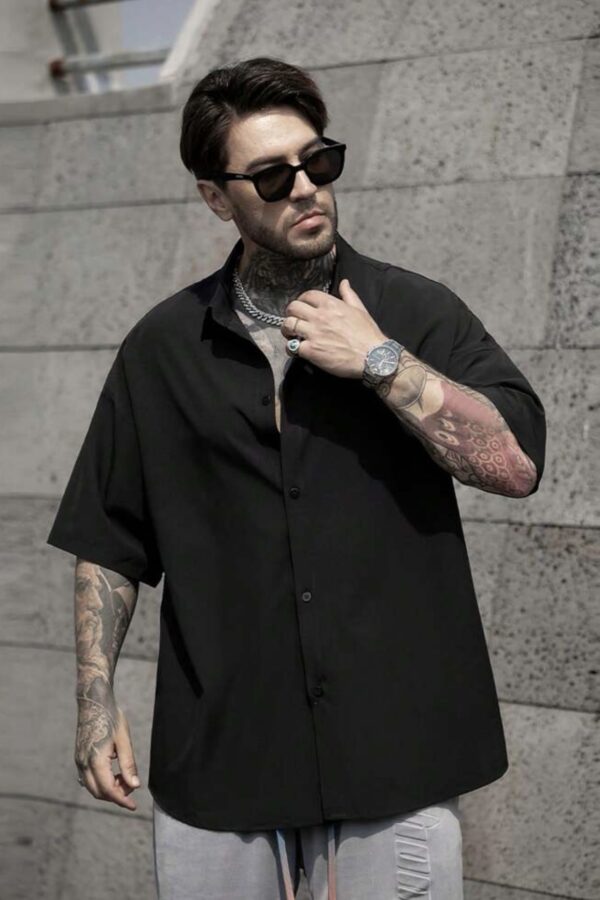 Πουκάμισο μαύρο oversized!