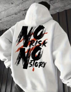 Φούτερ Ανδρικό No Risk No Story Λευκό