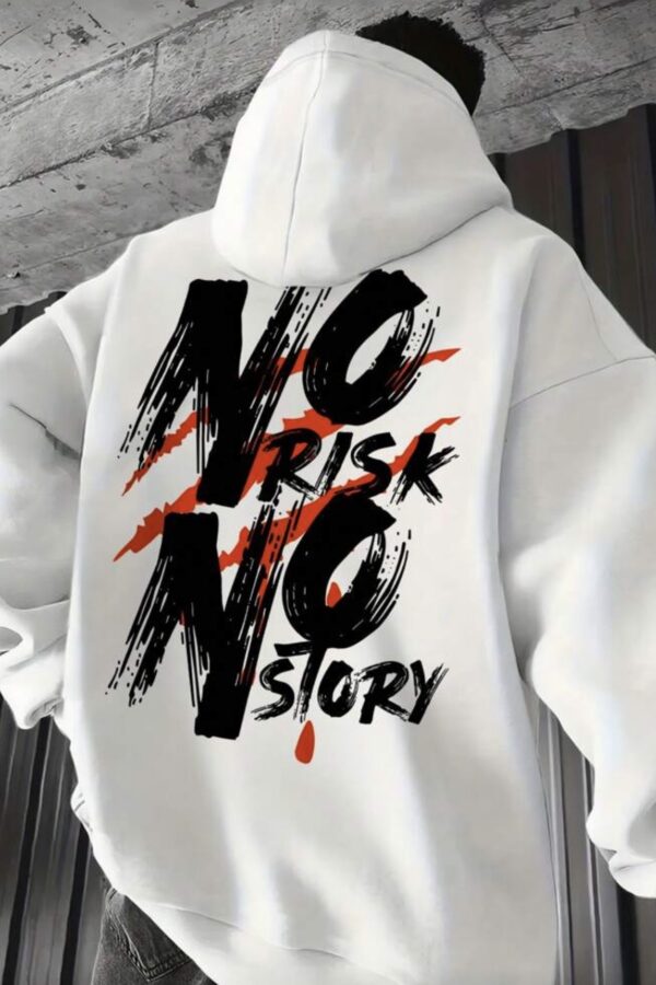 Φούτερ Ανδρικό No Risk No Story Λευκό