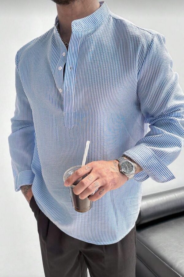 Πουκάμισα γαλάζια ριγέ