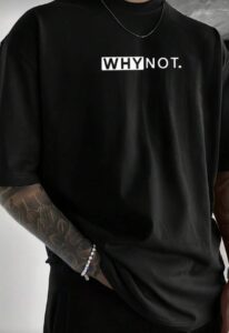 Μπλούζα Ανδρική Oversize Why Not Black