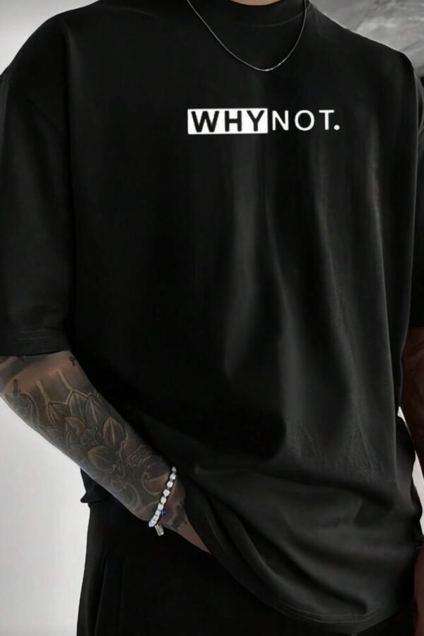 Μπλούζα oversize why not black