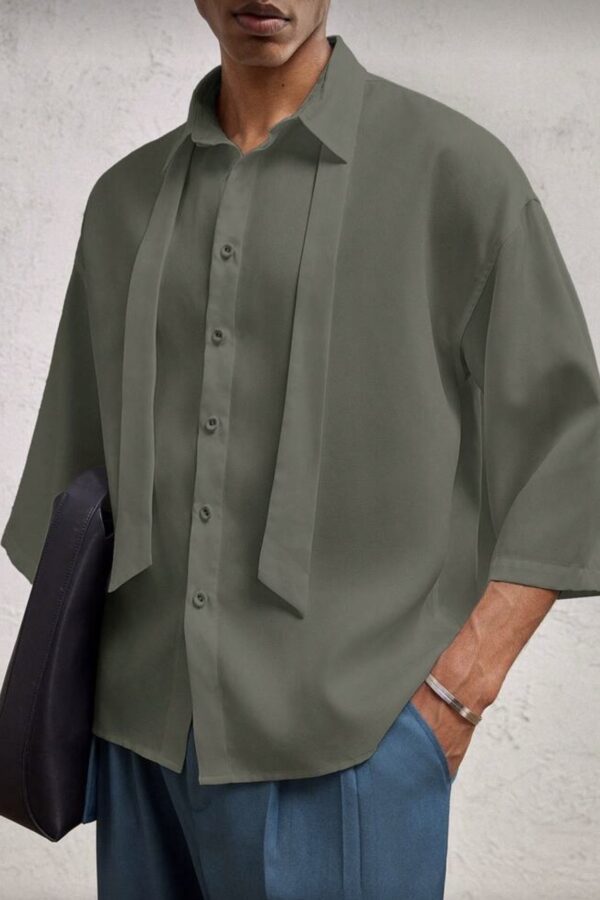 Πουκάμισο χακι oversize