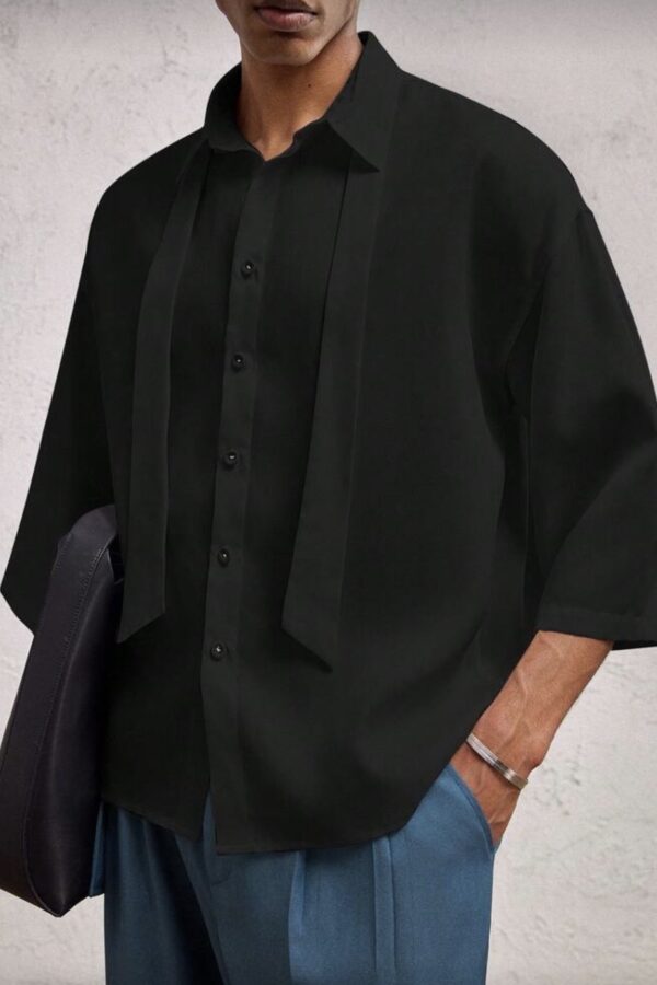 Πουκάμισο μαύρο oversize