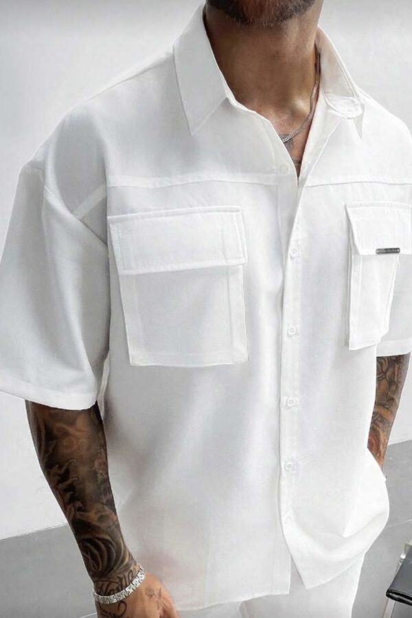 Πουκάμισο με τσέπες λευκό